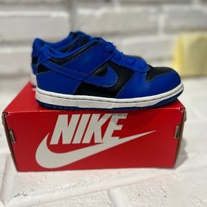 Nike Dunk Low (TDE) black/ hyper cobalt-white Toddler 10c